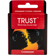 Studded Condoms Strawberry 3s