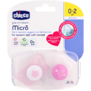 Physio Micro Silicone Soother Pink 0-2M