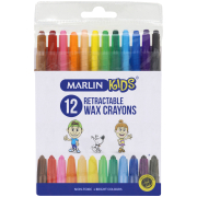 Retractable Wax Crayons 12 Crayons