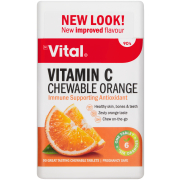 Vitamin C Chewable Antioxidant & Immune Booster Orange 100 Tablets