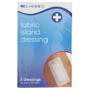 Fabric Island Dressing 50mm x 90mm 3 Pack