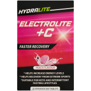 Electrolite + C Effervescent Peach 20 Tablets