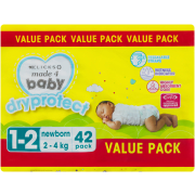 Dryprotect Nappies Size 1-2 Newborn 42's