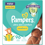 New Baby Dry Nappies Jumbo Pack Size 1 96's