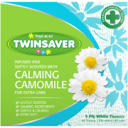 Essentials 3-Ply Tissues Soothing Camomile 60 Tissues
