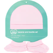Beanie & Bootie Set Pink One Size Fits All