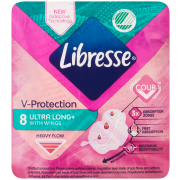 Freshness & Protection Ultra Long + With Wings 8 Pads