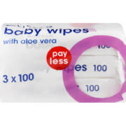 Baby Wipes With Aloe Vera 3 packs x 100 Wipes