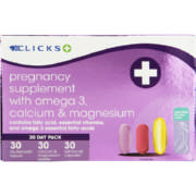 Pregnancy Supplement With Omega 3, Calcium & Magnesium 30-Day Pack